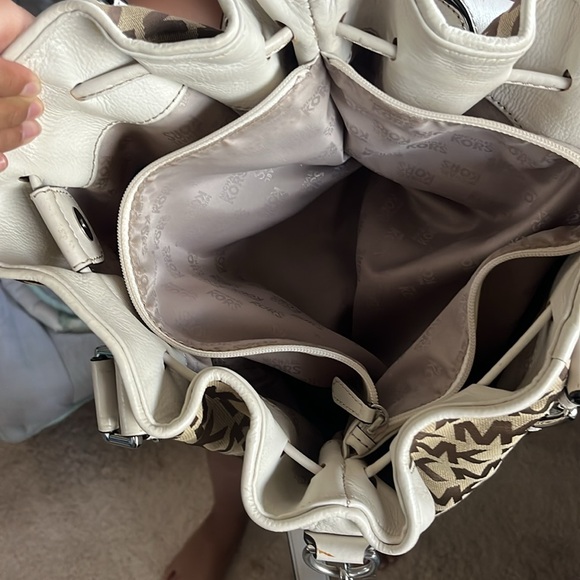 Mk Two Way Canvas and Leather Handbag/Crossbody - Picture 7 of 16